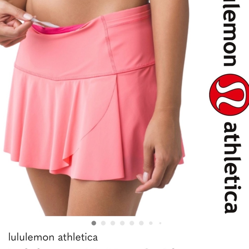 lululemon athletica Coral Pink Tennis Skort